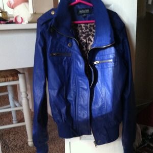 Blue moto jacket