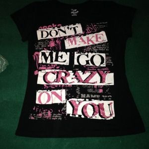Black and pink graphic tee
