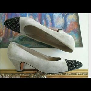 SOLD-Ferragamo Captoe Kitten Heels