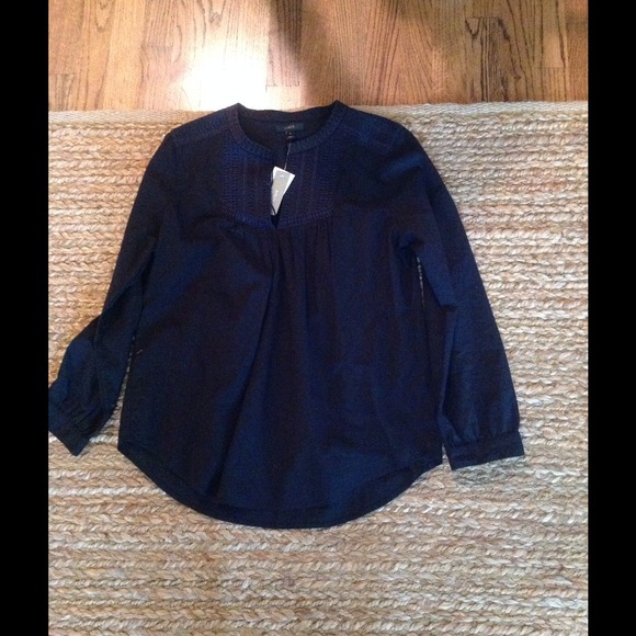 🚫RESERVED🚫 J. Crew embroidered peasant top - Picture 3 of 3