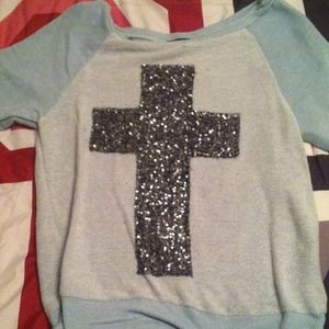 Half sleeved sequined shirt