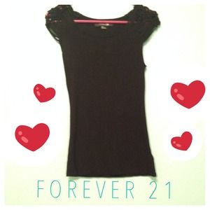 Black form-fitting blouse