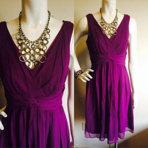 Donna Morgan purple chiffon dress