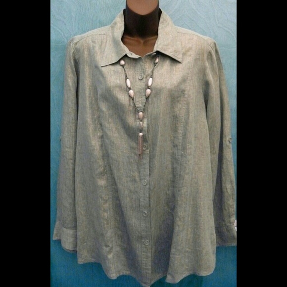 Roll-Up Sleeve Blouse