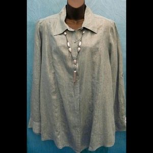 Roll-Up Sleeve Blouse