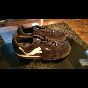 Brown Suede Puma Roma Women's Sneakers