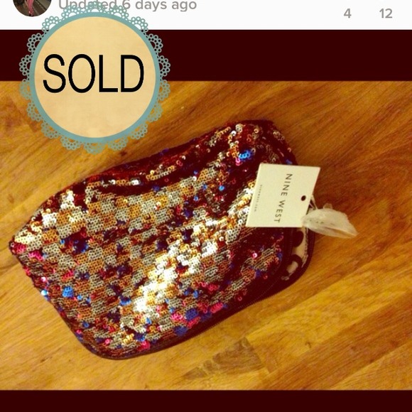 ❌SOLD❌ Nine West !! Sparkly Makeup Bag or Clutch