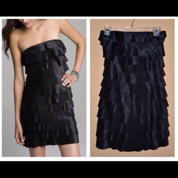 Fun tiered and strapless dress!