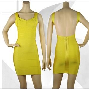 Yellow bandage dress