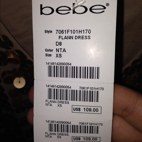 Bebe Sequin Flann Dress - Picture 3 of 3