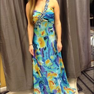Multicolored Riva Prom Dress