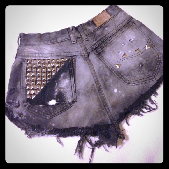 High waisted ripped DIY shorts