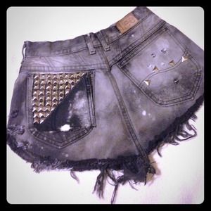 High waisted ripped DIY shorts