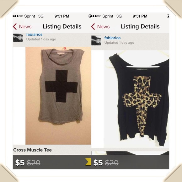 Cross Muscle Tee + Leopard Tank for @veronicac5377