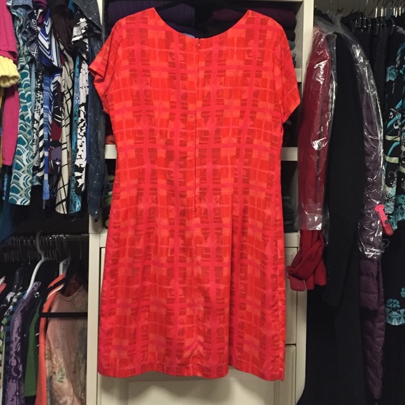 Vintage Rabbit Rabbit Rabbit Orange Pink Dress - Picture 4 of 4