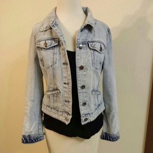 Acid wash denim jacket