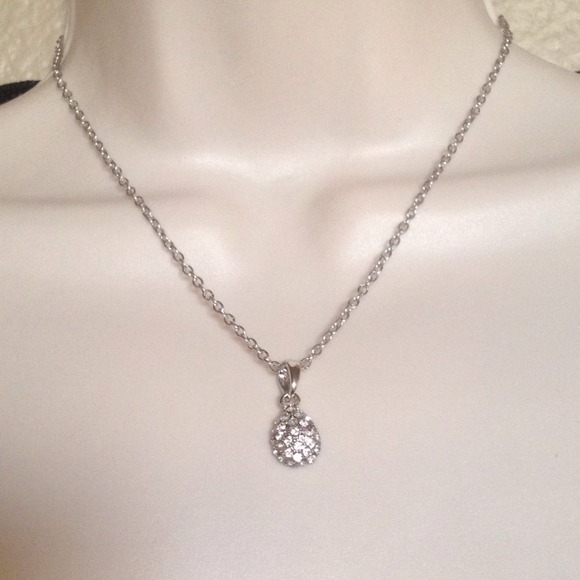 Crystal Rhinestone Teardrop Necklace
