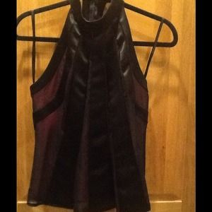 Alex Evenings Black and Pink top NWOT