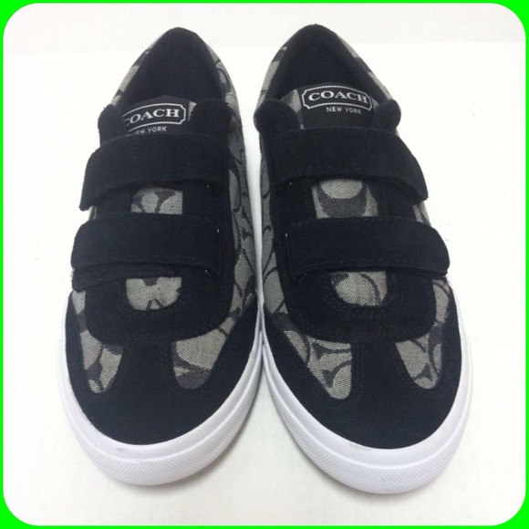 NWOT! Coach Priya low top sneakers - black/gray - Picture 2 of 4