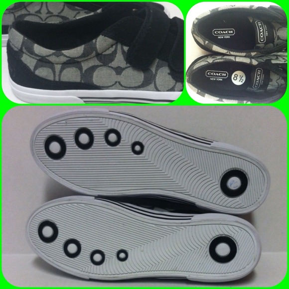 NWOT! Coach Priya low top sneakers - black/gray - Picture 4 of 4