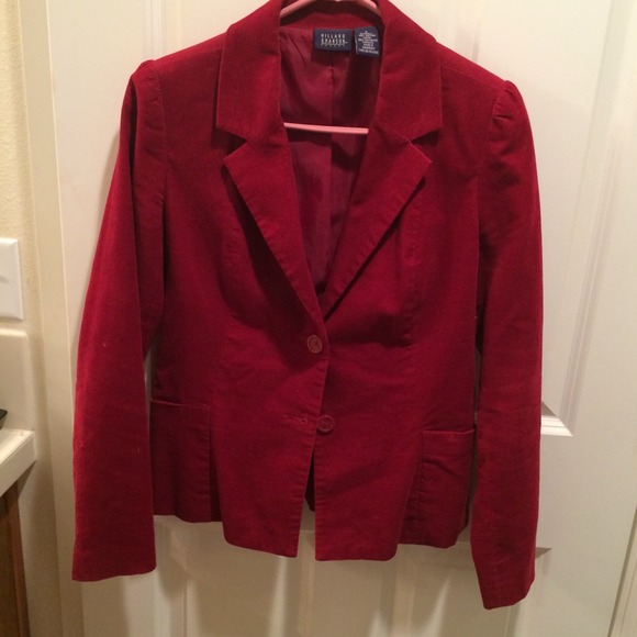 Red corduroy blazer