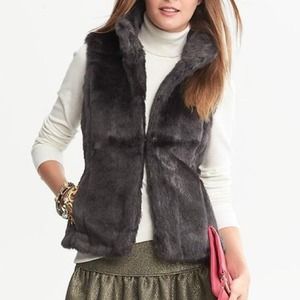 Banana Republic faux fur vest