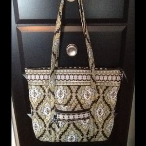 Vera Bradley villager in "Cambridge" pattern.