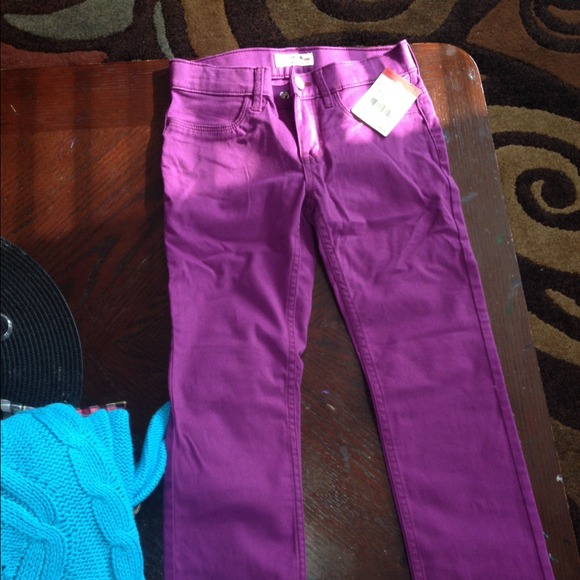Purple kids pants skinny - Picture 1 of 2