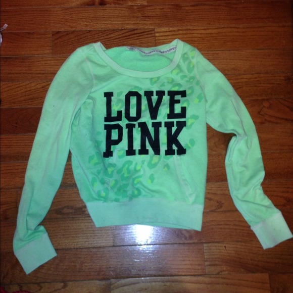 Victoria secrets pull over green cheetah print