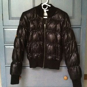 Bebe sequin puffer jacket