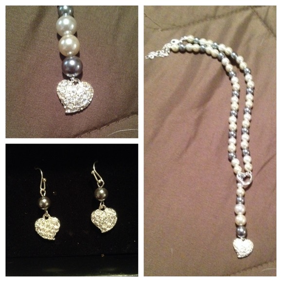 Sweet Pearlesque Lariat Necklace Set