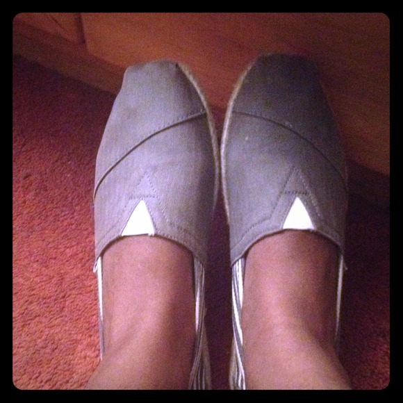 Grey Stripe Toms