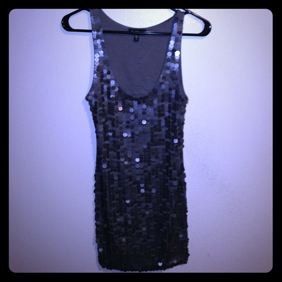 Bebe Sequin Flann Dress - Picture 1 of 2