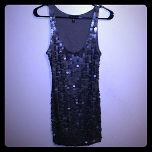 Bebe Sequin Flann Dress