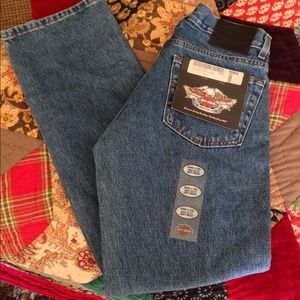 Harley Davidson boot cut, heavy weight jeans