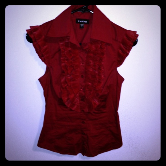 Bebe Ruffle Top - Picture 1 of 4