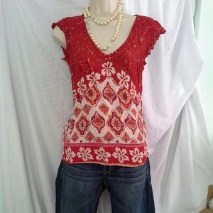 Red Peasant Top