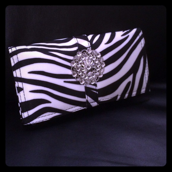 Zebra print jewelry holder/clutch
