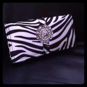 Zebra print jewelry holder/clutch
