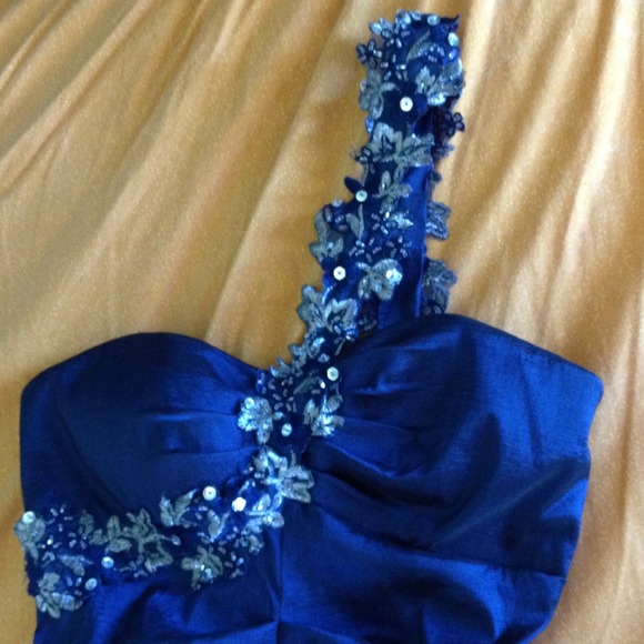 Navy blue mermaid night dress