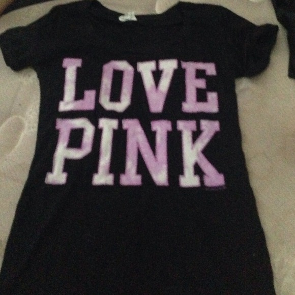 A Victoria Secret love pink shirt.