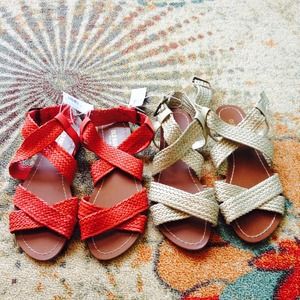Brand new sandals!! (gold/red/both)