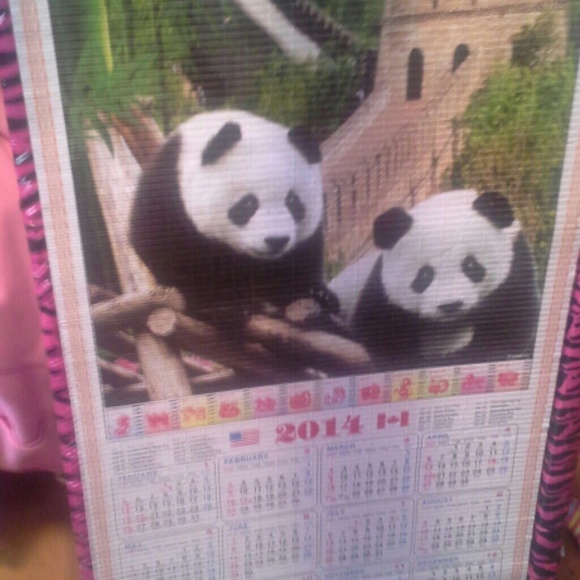 Chinese panda 2014 calendar