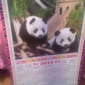 Chinese panda 2014 calendar