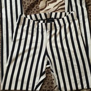 bebe Black and White Leggings