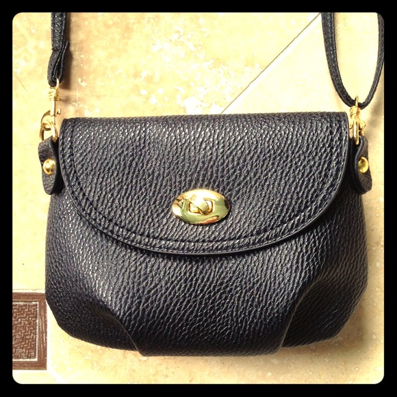 Black mini cross body bag.