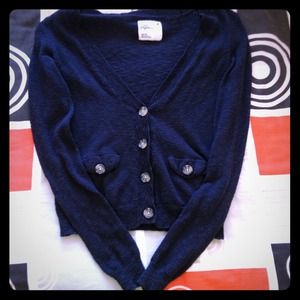 Navy blue cardigan with buttons