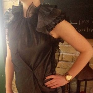 Sportmax defile dark grey top