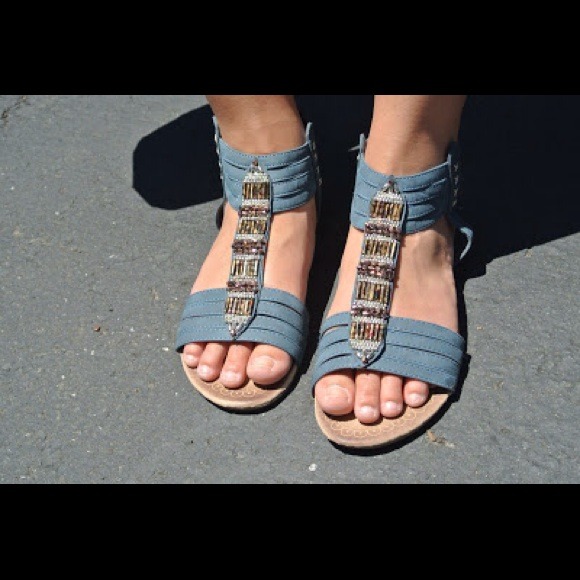 Embellished gladiator sandals