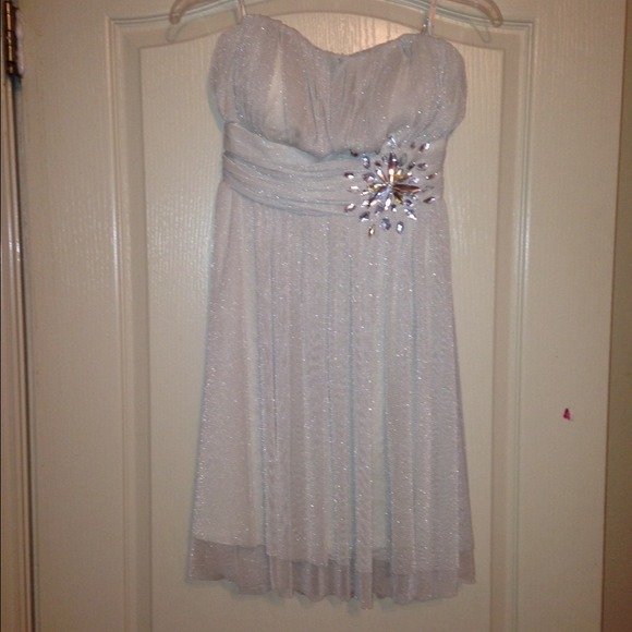 SOLD Beige with glitter dress